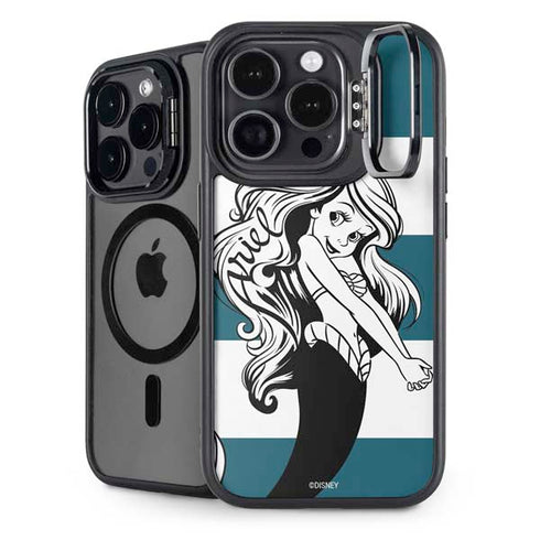 Disney The Little Mermaid Ariel Stripes iPhone 16 Pro Kickstand Case